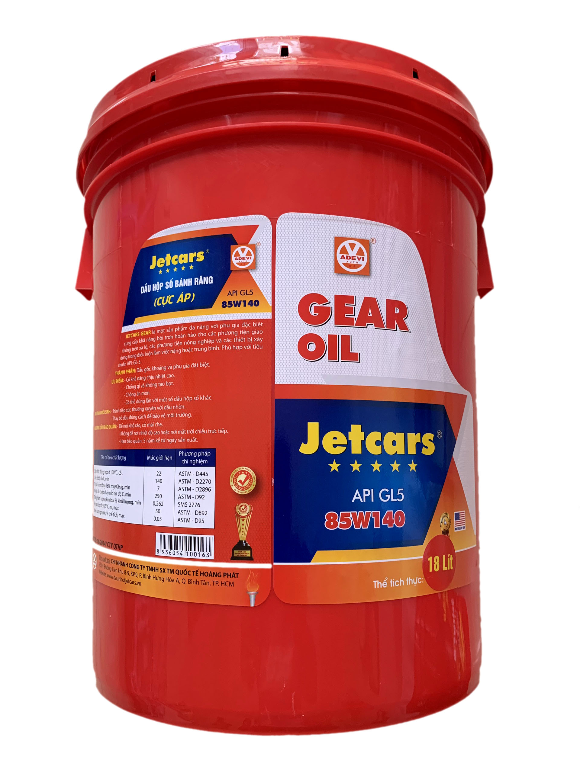 NHỚT HỘP SỐ CAO CẤP 85W-140 GL5/ 18L