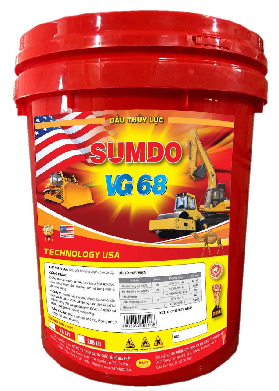 NHỚT THỦY LỰC SUMDO VG 68/ 18L