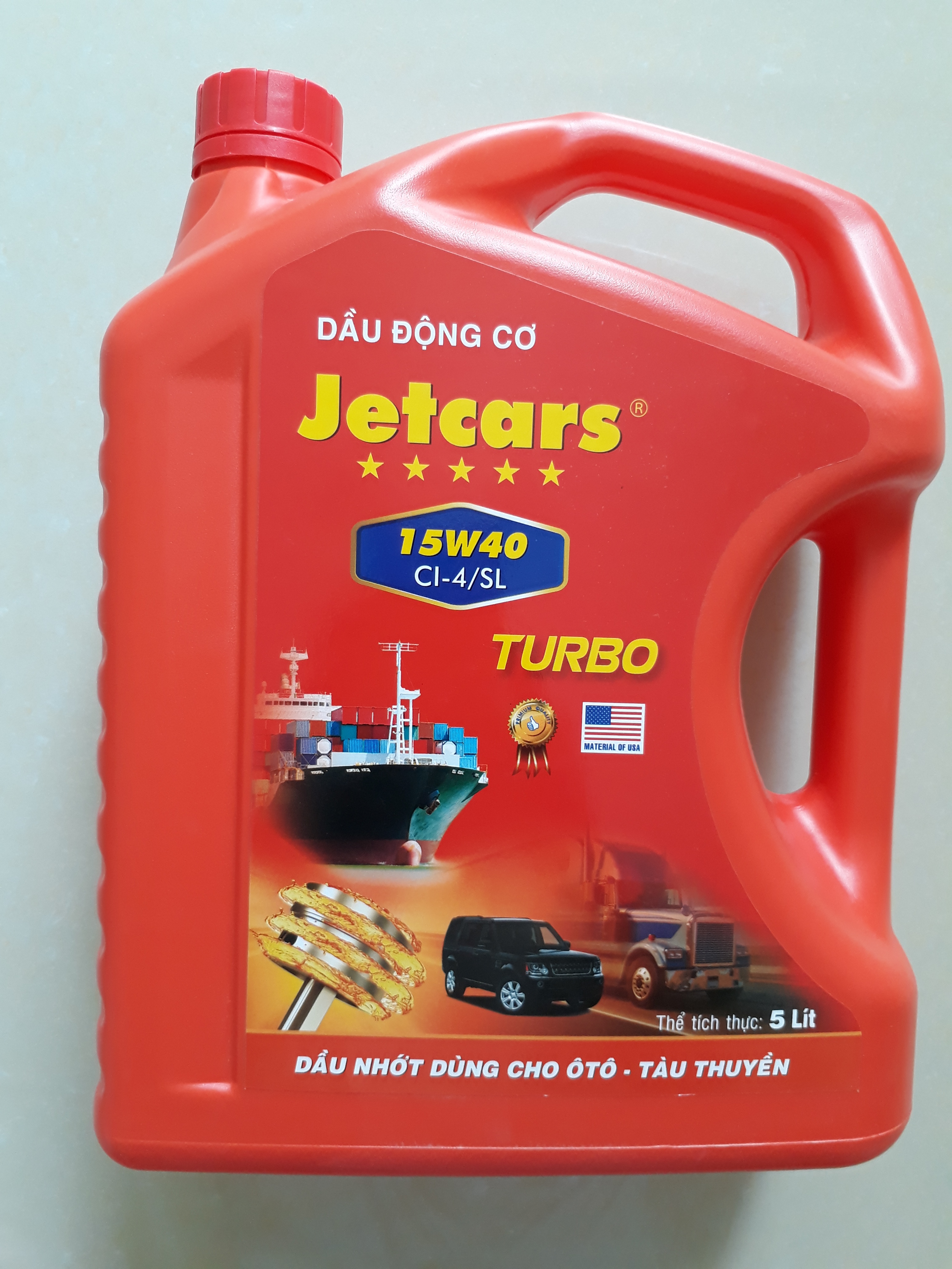 Dầu Động Cơ TURBO JETCARS CI4 20W50/ 5 Lít