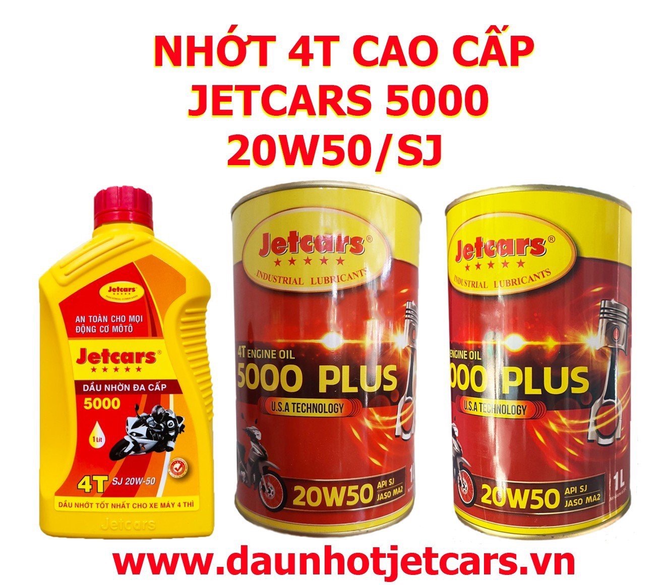 NHỚT 4T XE GẮN MÁY JETCARS 20W 50/ 1L