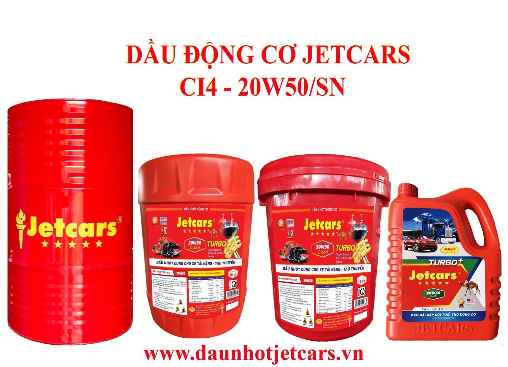 NHỚT ĐỘNG CƠ TURBO CI4 20W50 SN/ 18L