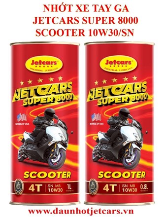 NHỚT XE TAY GA JETCARS 10W30 SN/ 0,8L