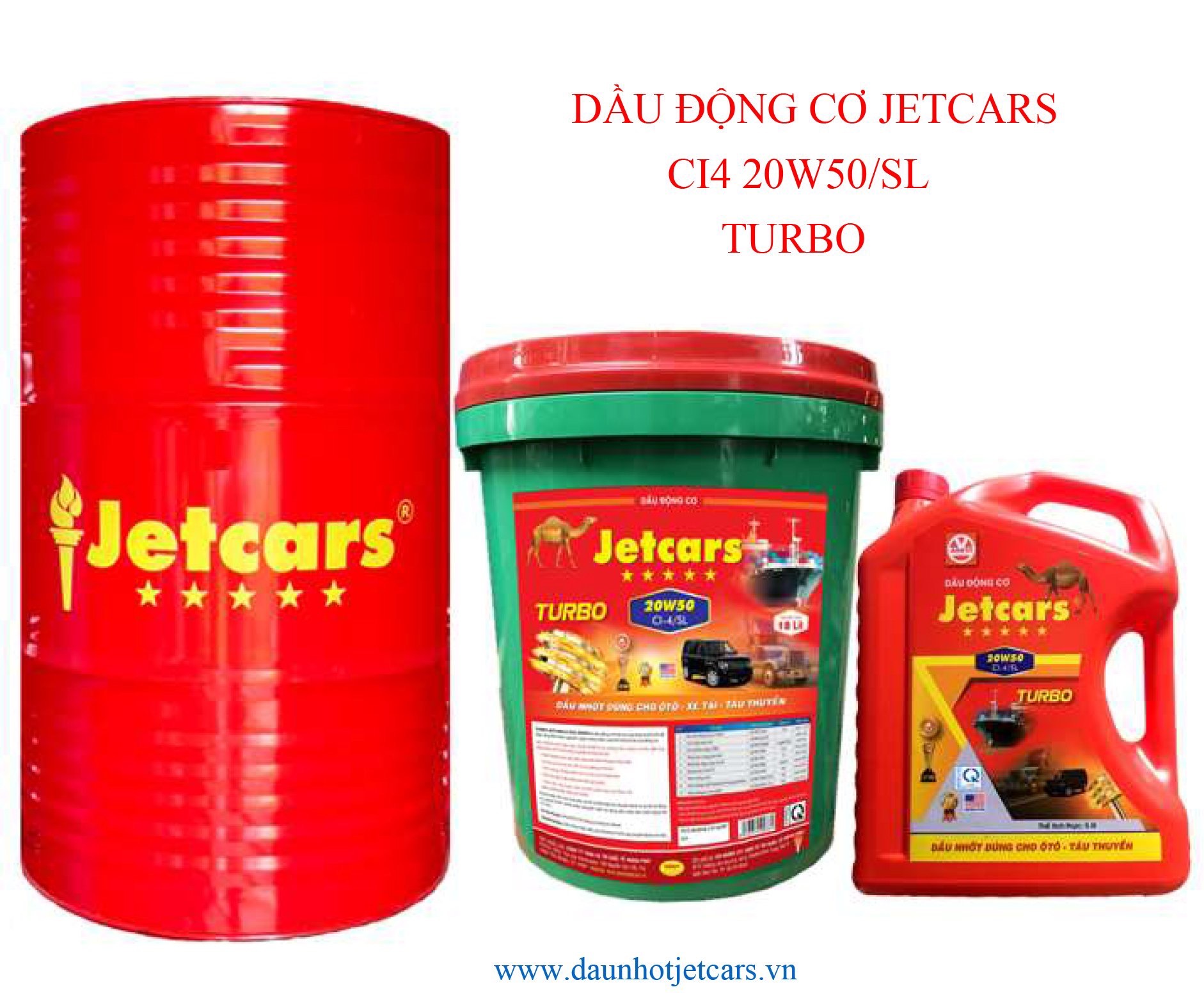 Nhớt Động Cơ Tải Nặng Jetcars CI4 SL 20W50/ 18L